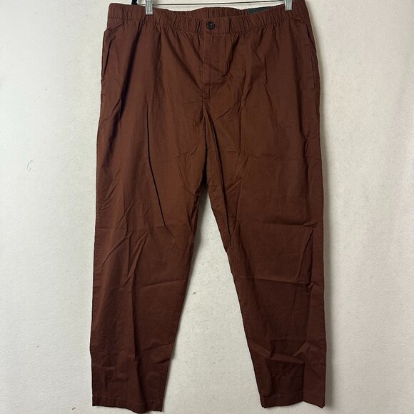 VRST pants sz XL relaxed athletic fit pull on brown tapered 40 x 30 NEW - Picture 1 of 5